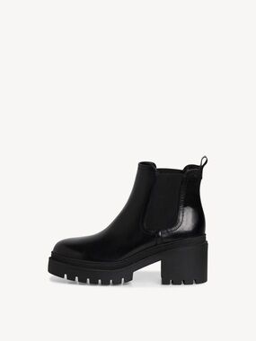 Black Chunky Heel Ankle Boots